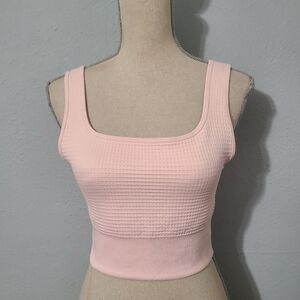 Yogalicious Melanie Workout Bra Yoga Top Pink/Beige Bundle Size Large